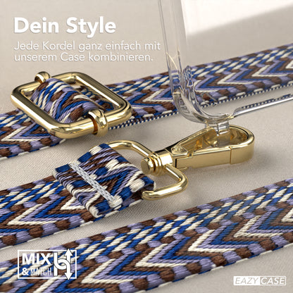 Samsung Galaxy S25 Plus Handykette mit verstellbarem Boho Trageriemen Set 