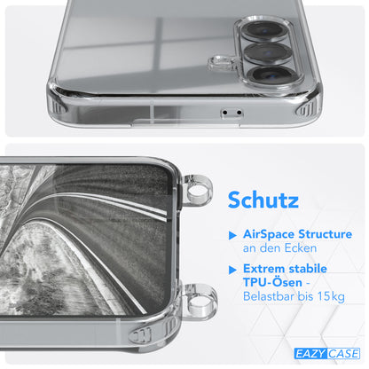 Galaxy S25 Plus Hülle + Kordel mit Karabinern