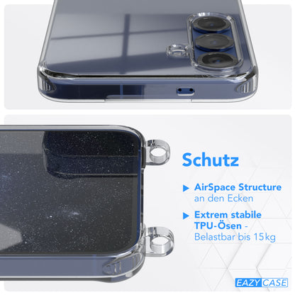 Galaxy S25 Plus Hülle + Kordel mit Karabinern