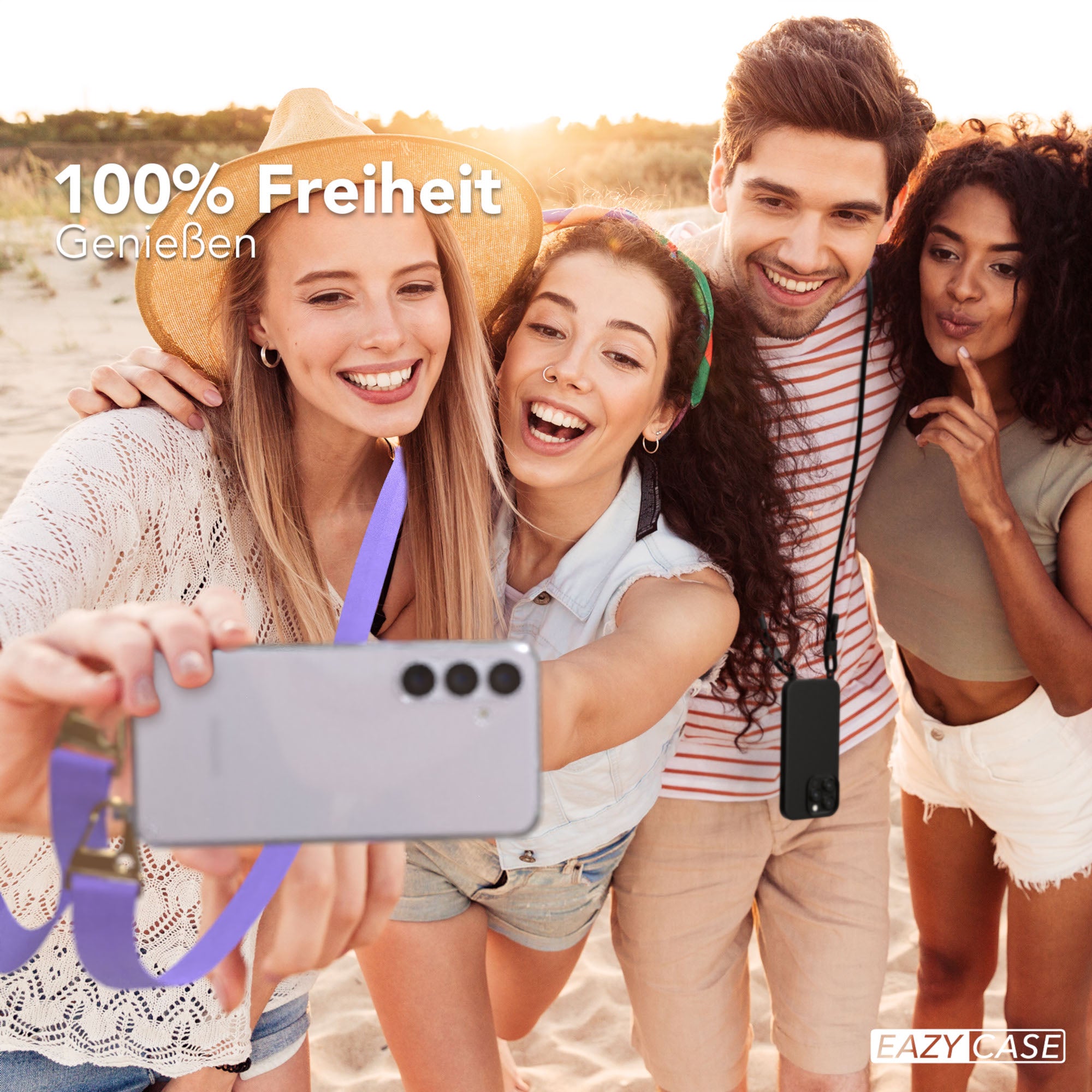 Galaxy S25 Plus Silikonhülle + breites Band