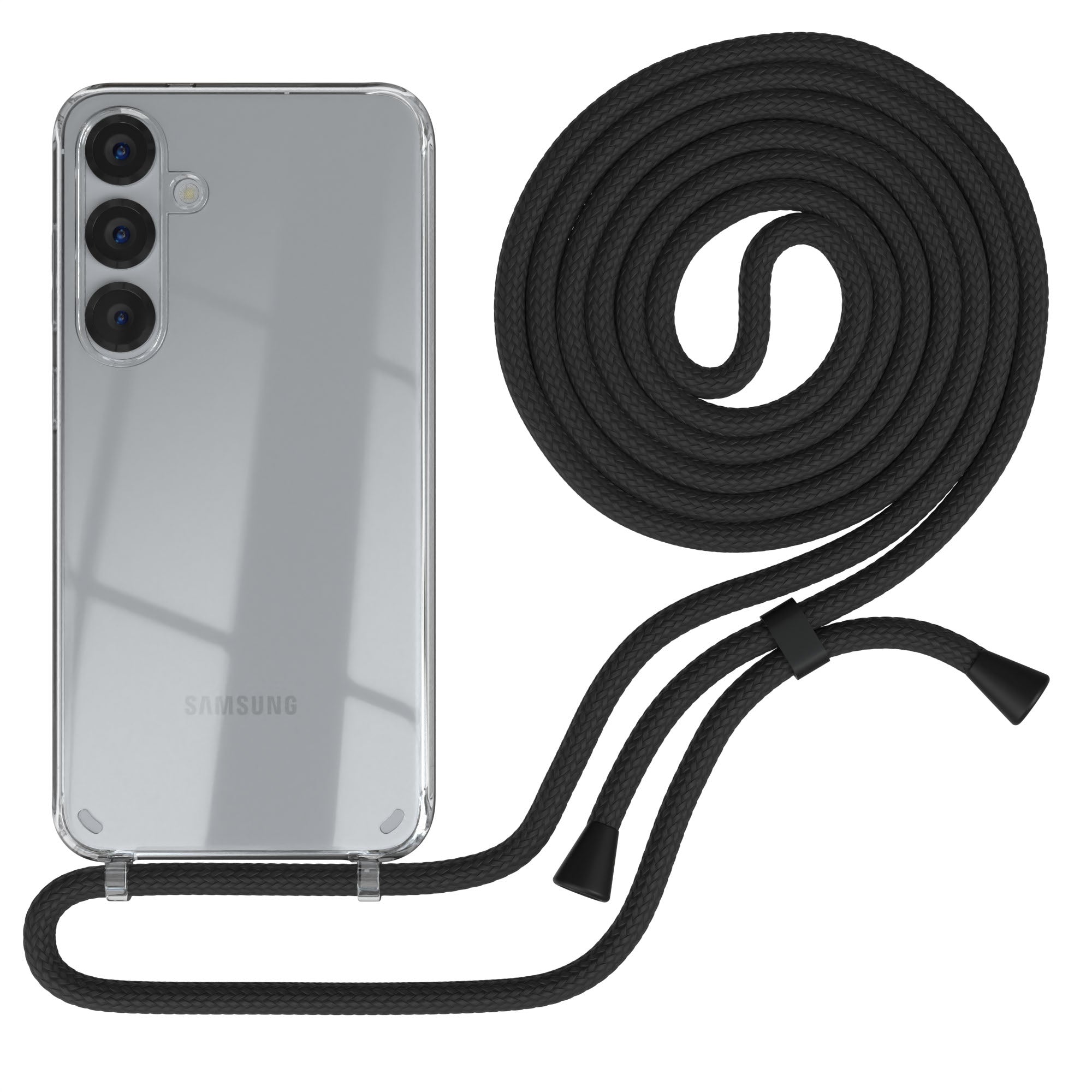Galaxy S25 Plus transparente Hülle + Kordel