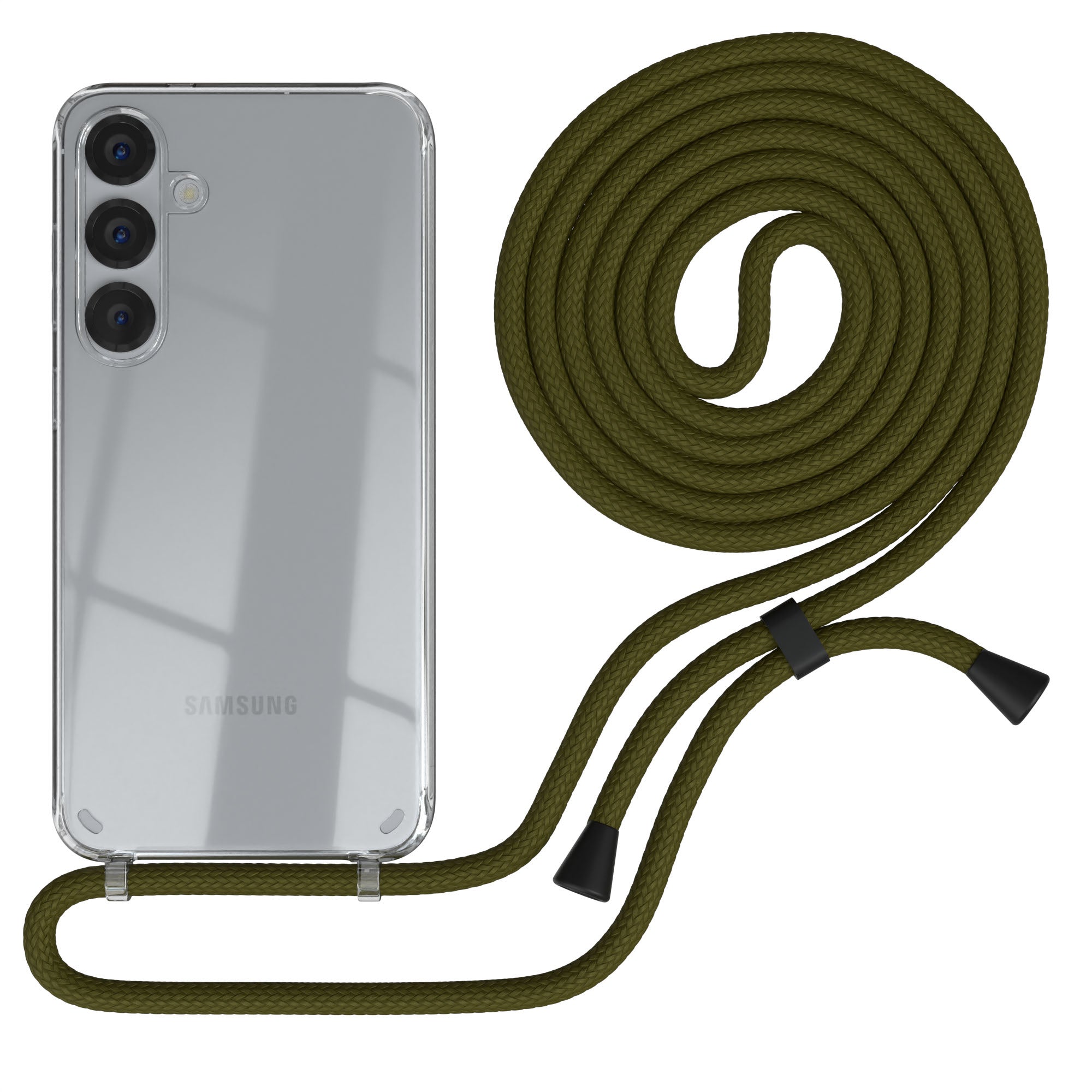 Galaxy S25 Plus transparente Hülle + Kordel