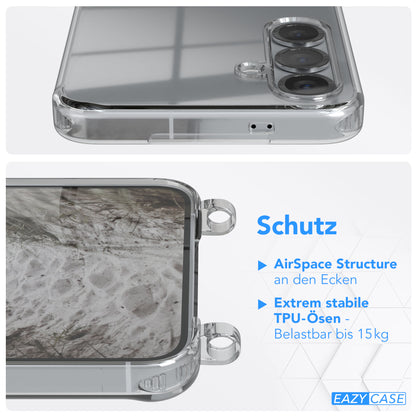 Galaxy S25 Plus transparente Hülle + Kordel