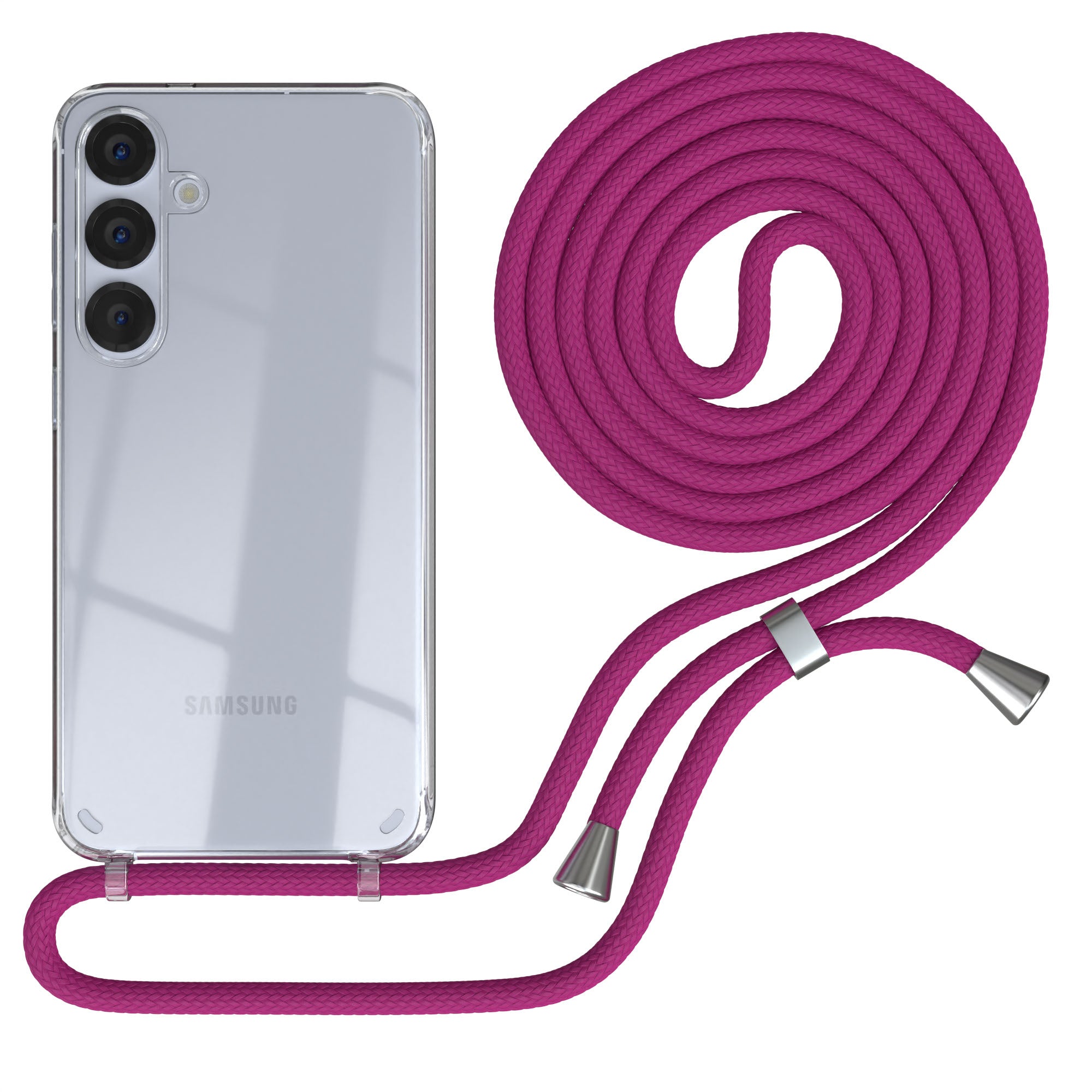 Galaxy S25 Plus transparente Hülle + Kordel