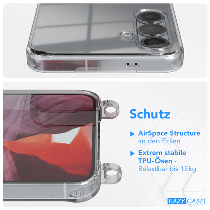 Galaxy S25 Plus transparente Hülle + Kordel