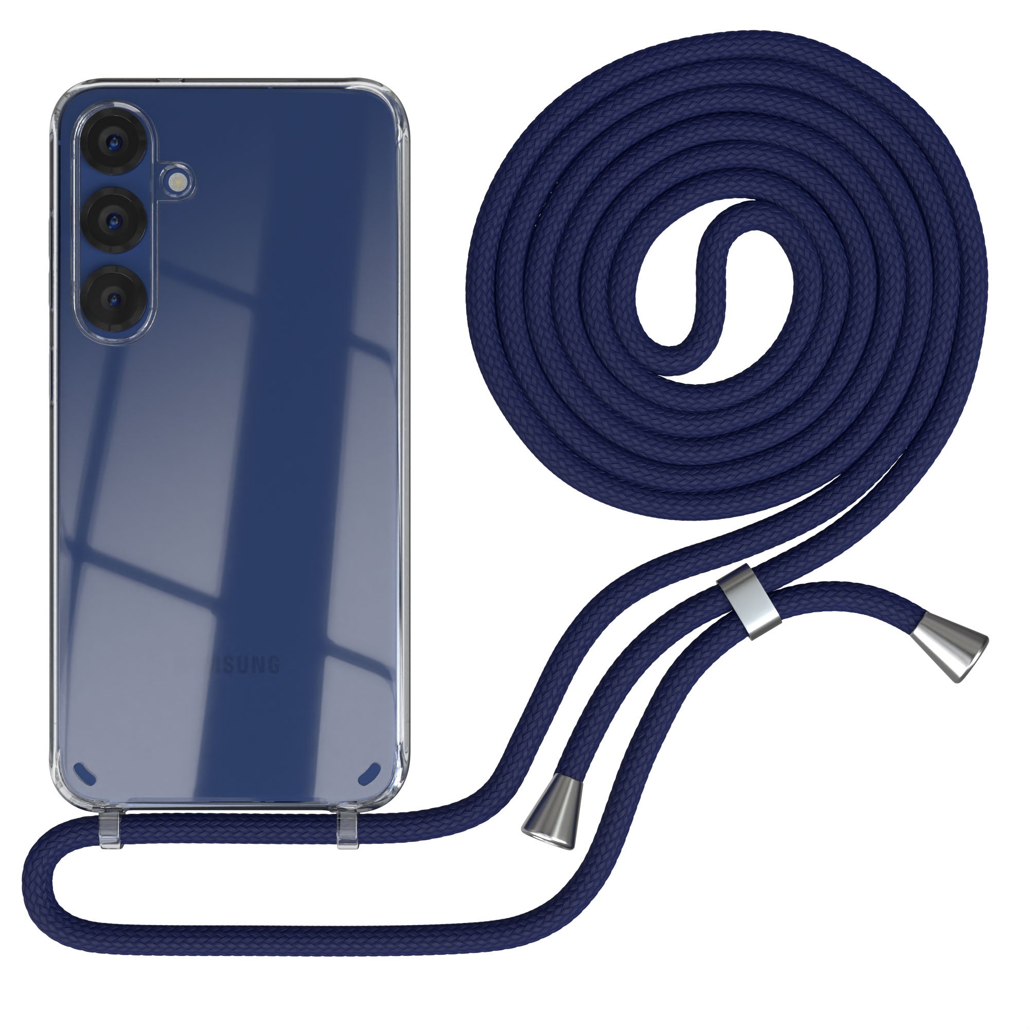 Galaxy S25 Plus transparente Hülle + Kordel