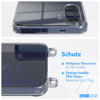 Galaxy S25 Plus transparente Hülle + Kordel