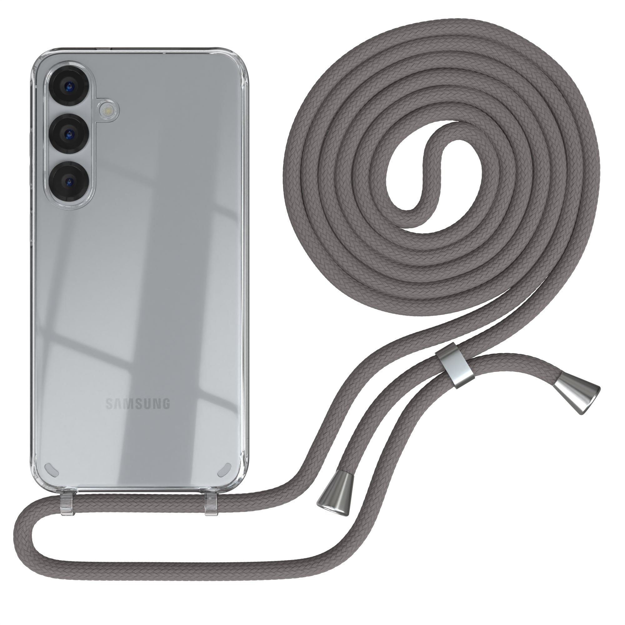Galaxy S25 Plus transparente Hülle + Kordel