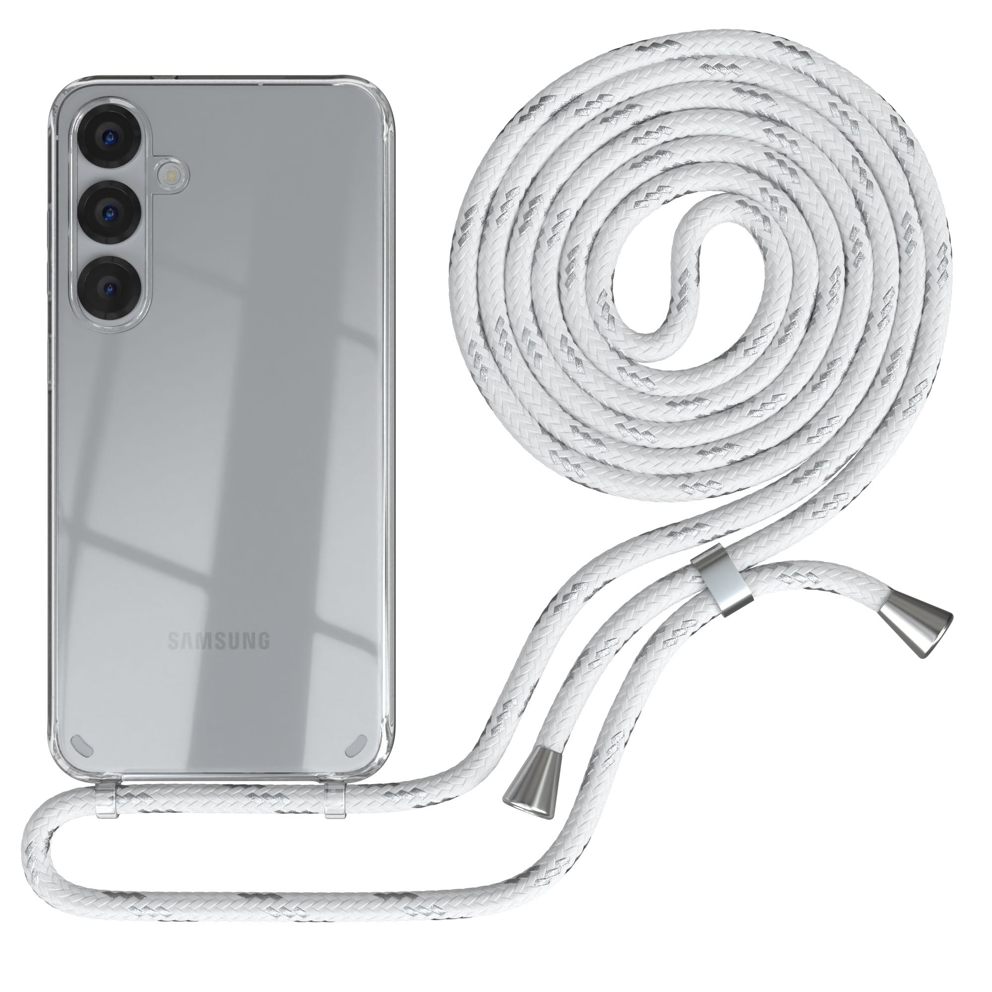 Galaxy S25 Plus transparente Hülle + Kordel