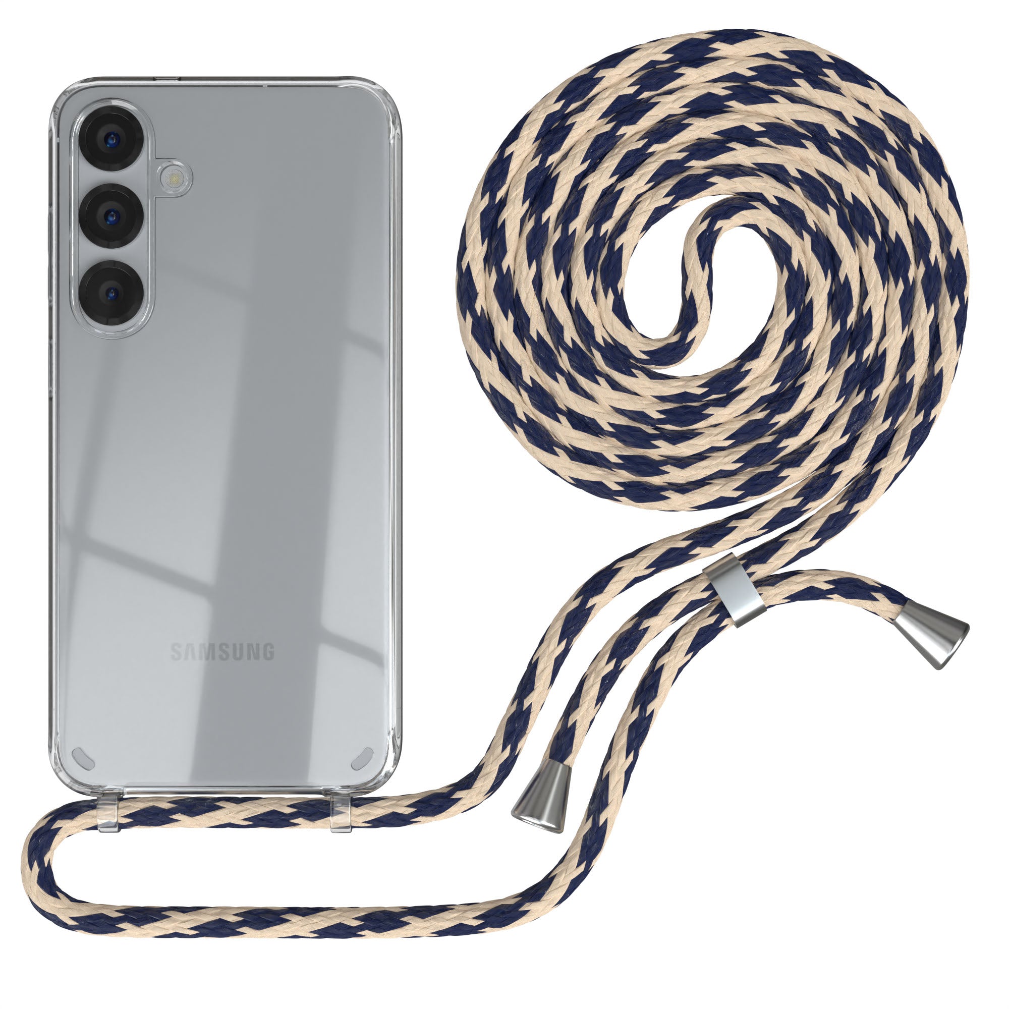 Galaxy S25 Plus transparente Hülle + Kordel