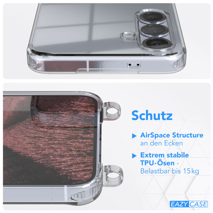 Galaxy S25 Plus transparente Hülle + Kordel