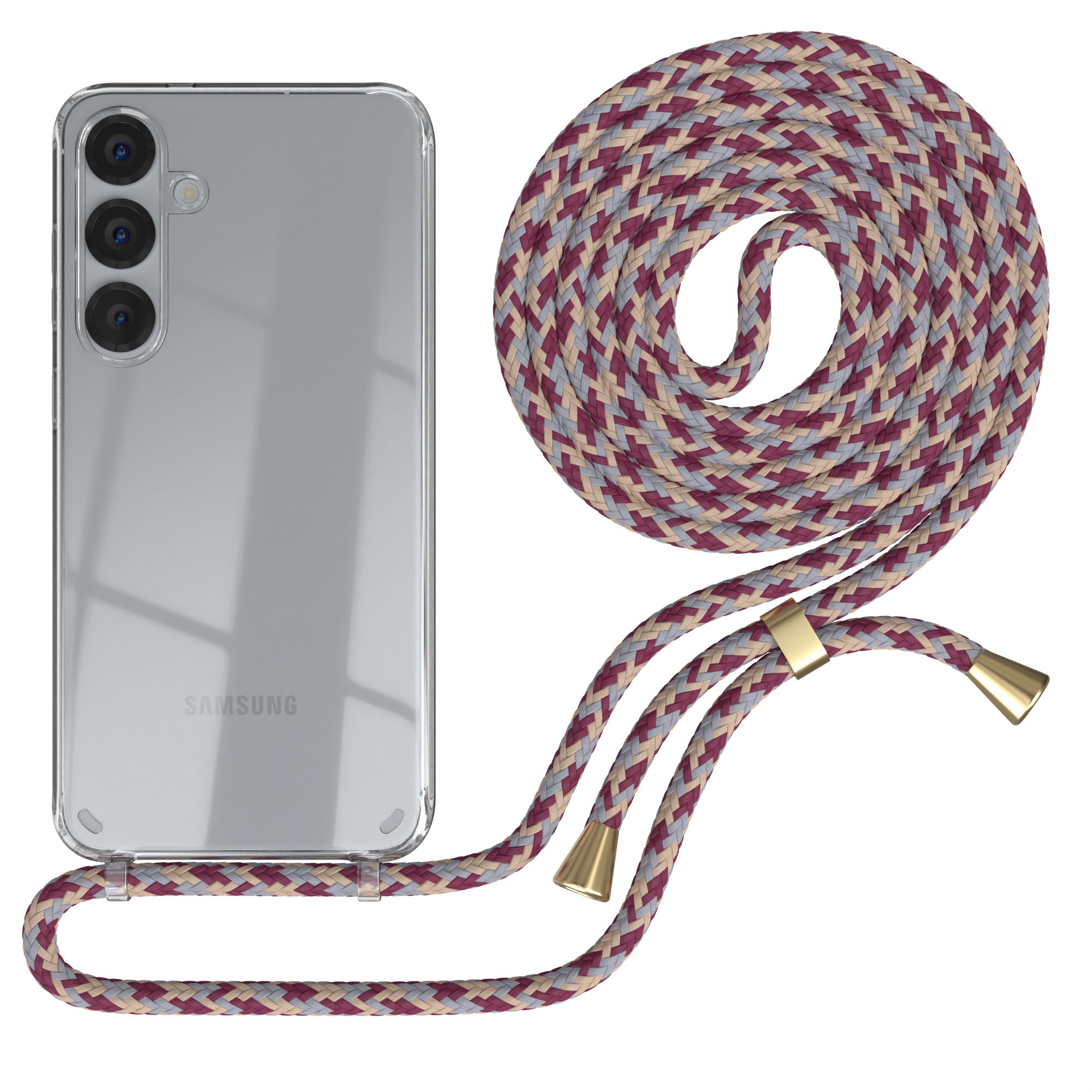 Galaxy S25 Plus transparente Hülle + Kordel