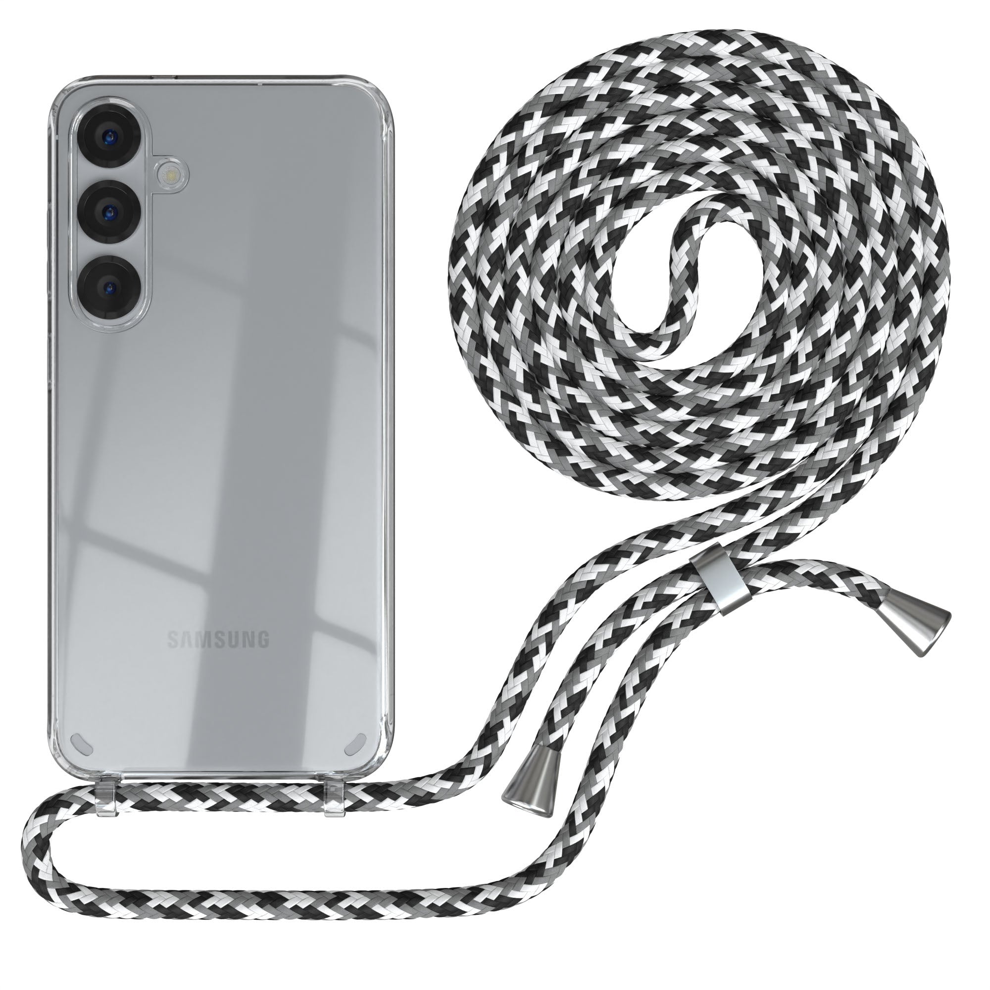 Galaxy S25 Plus transparente Hülle + Kordel