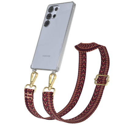 Samsung Galaxy S25 Ultra Handykette mit Boho Band zum Umhängen 