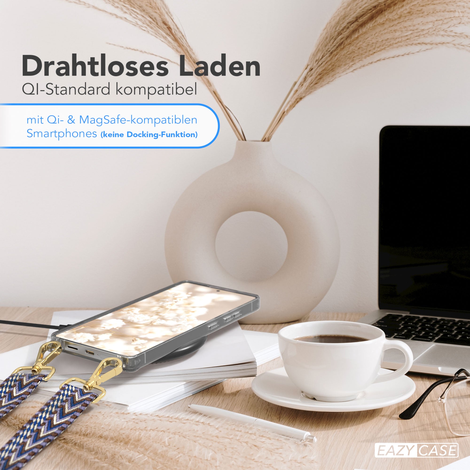 Samsung Galaxy S25 Ultra Handykette mit Boho Band zum Umhängen 