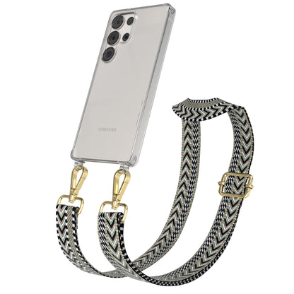 Samsung Galaxy S25 Ultra Handykette mit Boho Band zum Umhängen 