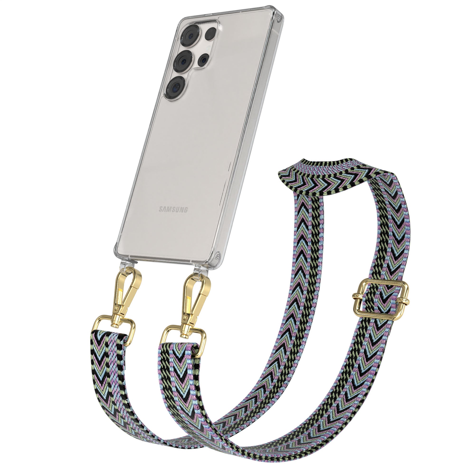 Samsung Galaxy S25 Ultra Handykette mit Boho Band zum Umhängen 
