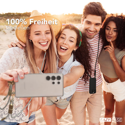 Galaxy S25 Ultra Hülle + Kordel mit Karabinern