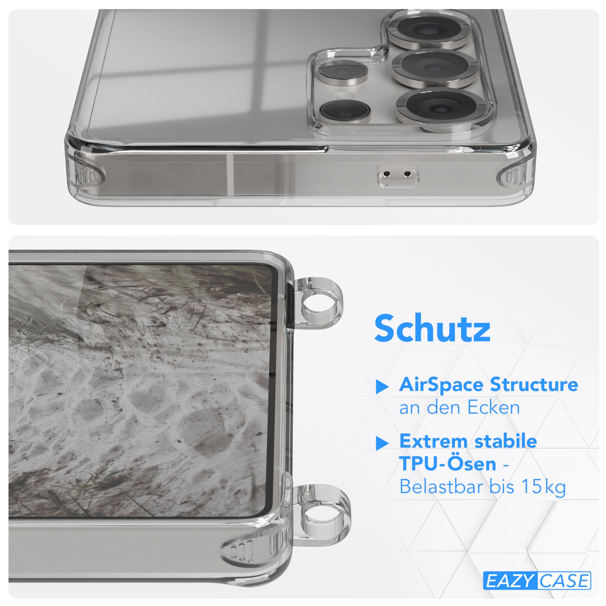 Galaxy S25 Ultra transparente Hülle + Kordel