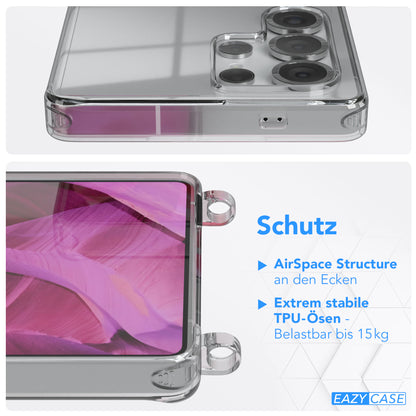 Galaxy S25 Ultra transparente Hülle + Kordel