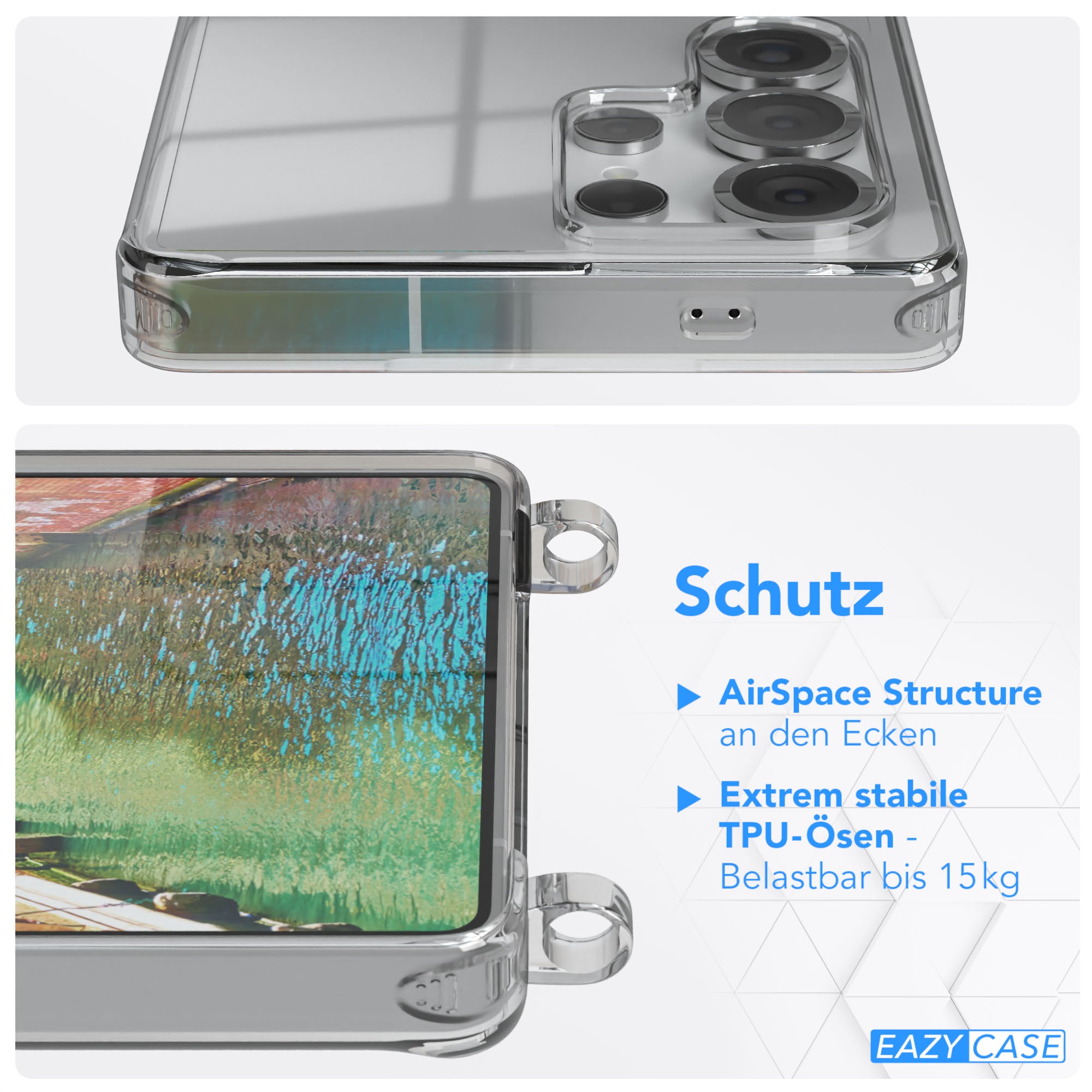 Galaxy S25 Ultra transparente Hülle + Kordel