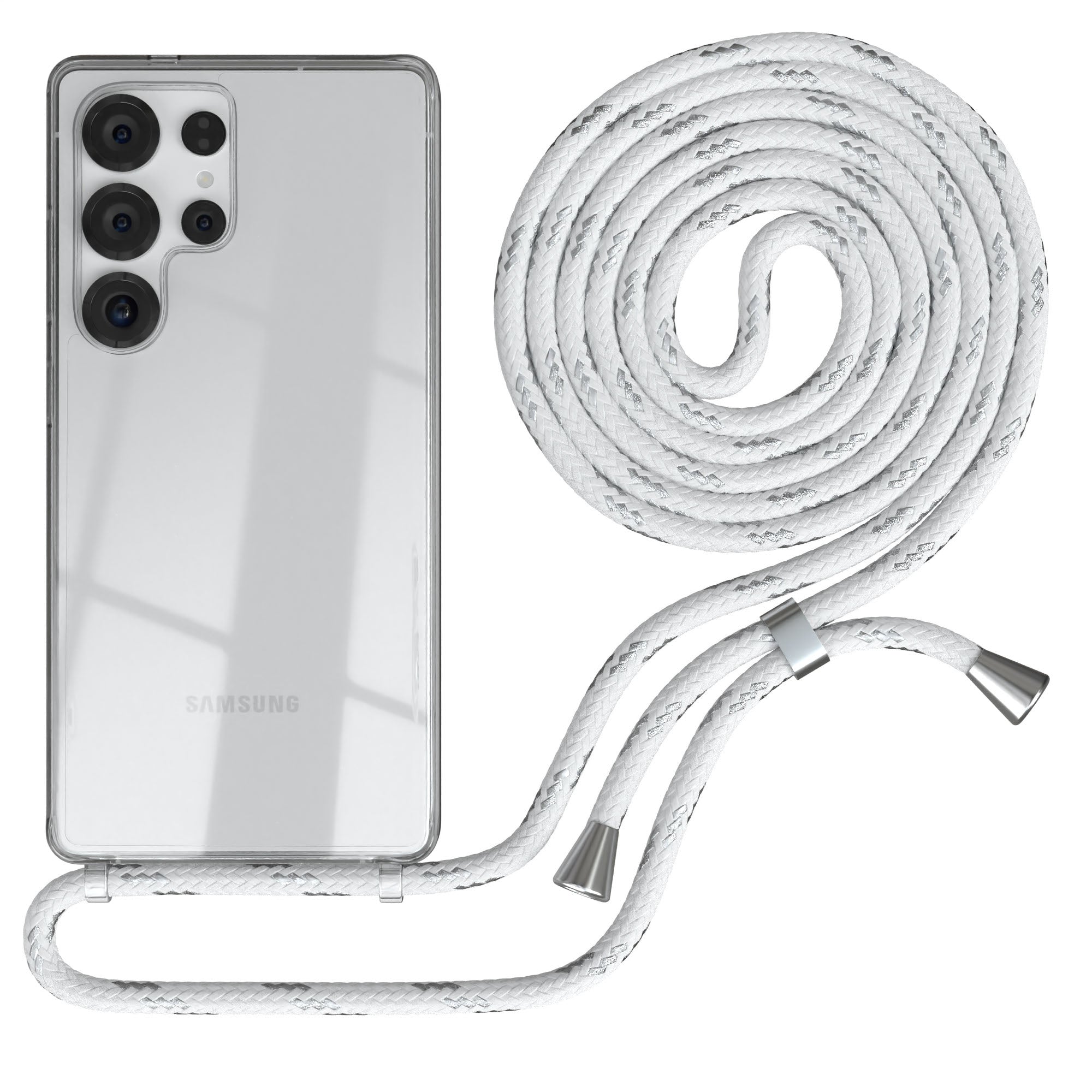 Galaxy S25 Ultra transparente Hülle + Kordel