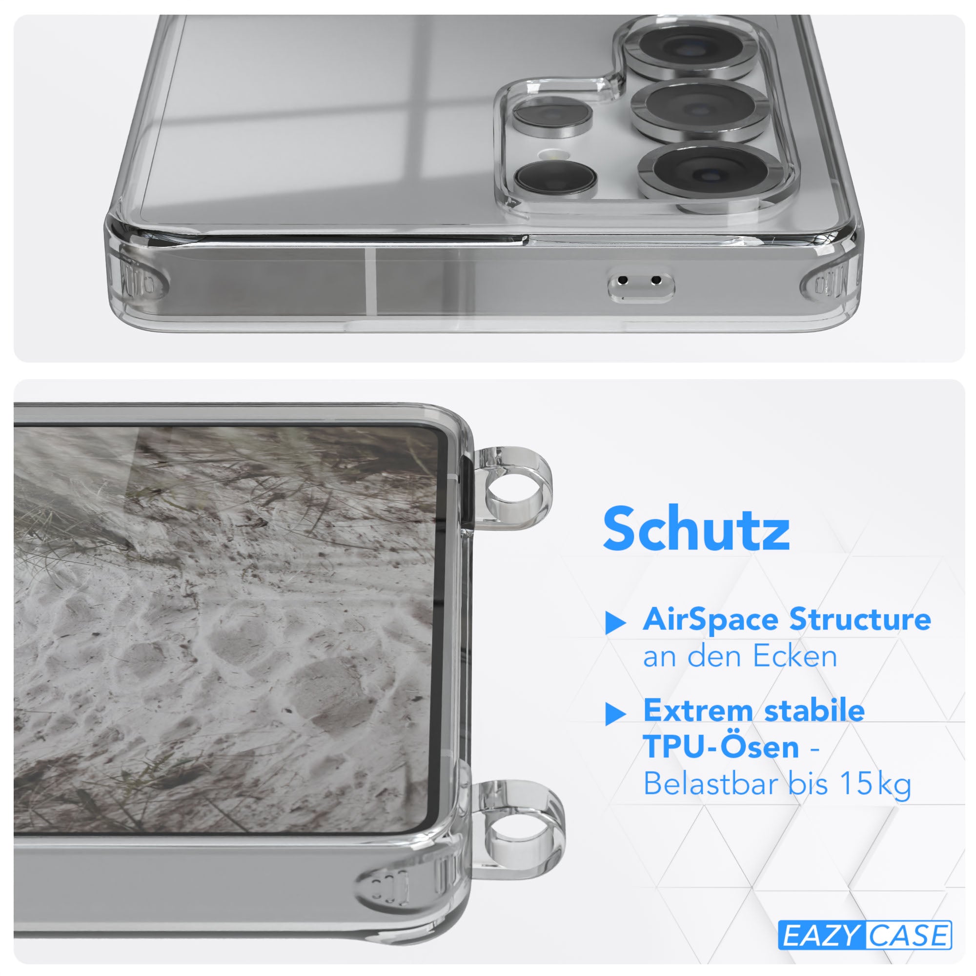 Galaxy S25 Ultra transparente Hülle + Kordel