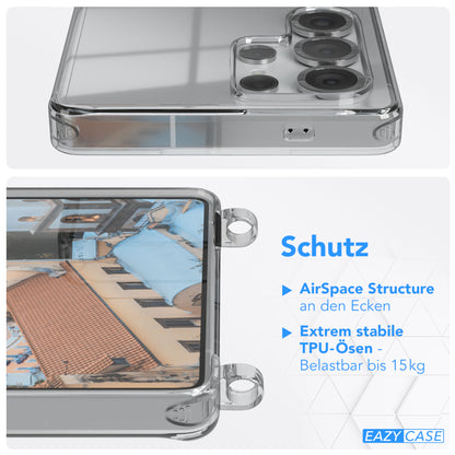 Galaxy S25 Ultra transparente Hülle + Kordel
