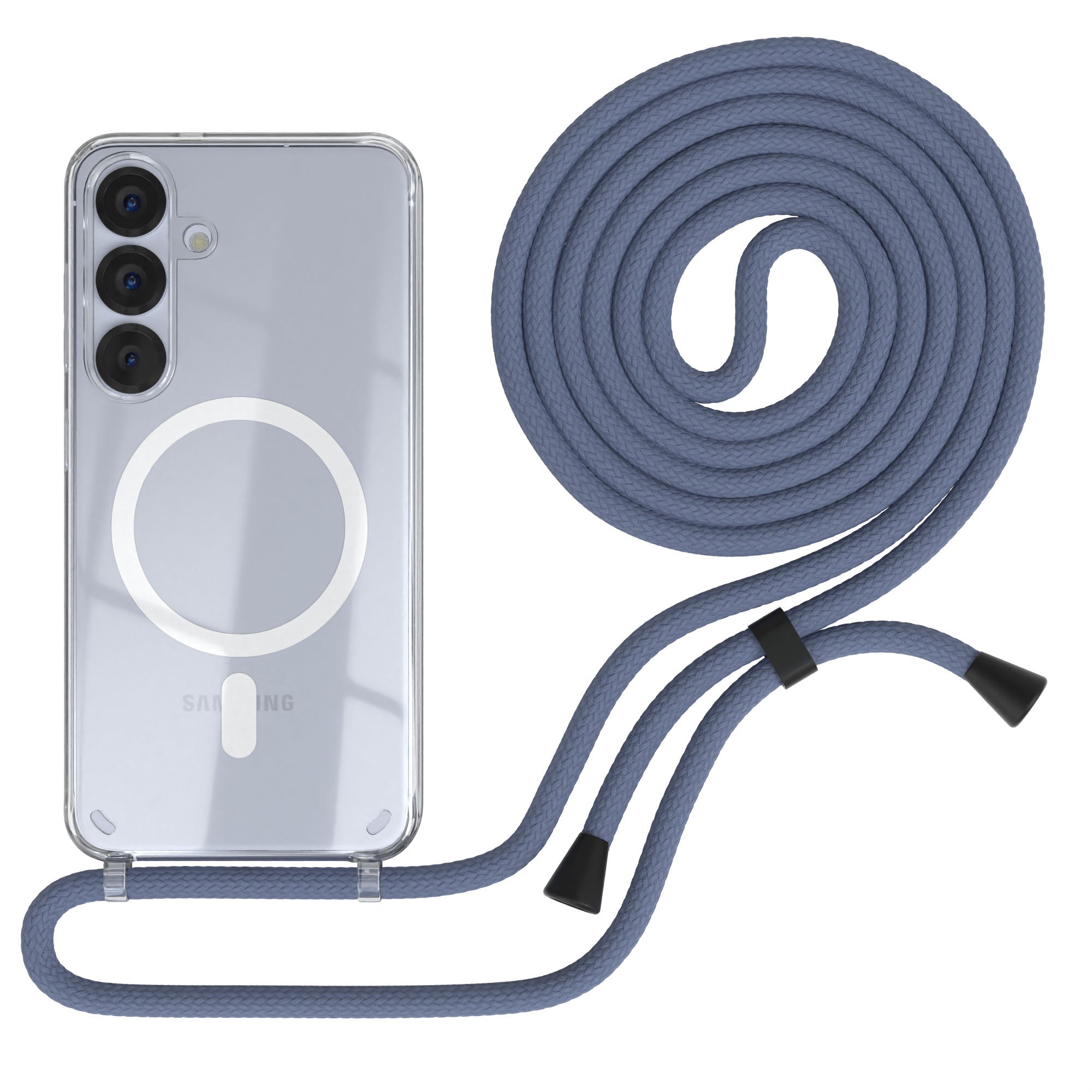Galaxy S25 transparente Hülle + Kordel mit MagSafe