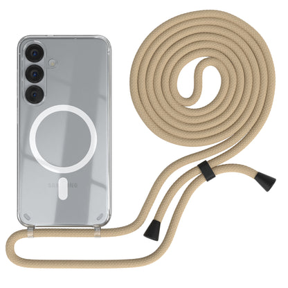 Galaxy S25 transparente Hülle + Kordel mit MagSafe