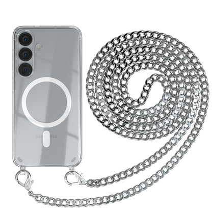 Galaxy S25 transparente Hülle + Kordel mit MagSafe