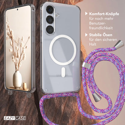 Galaxy S25 Plus transparente Hülle + Kordel mit MagSafe