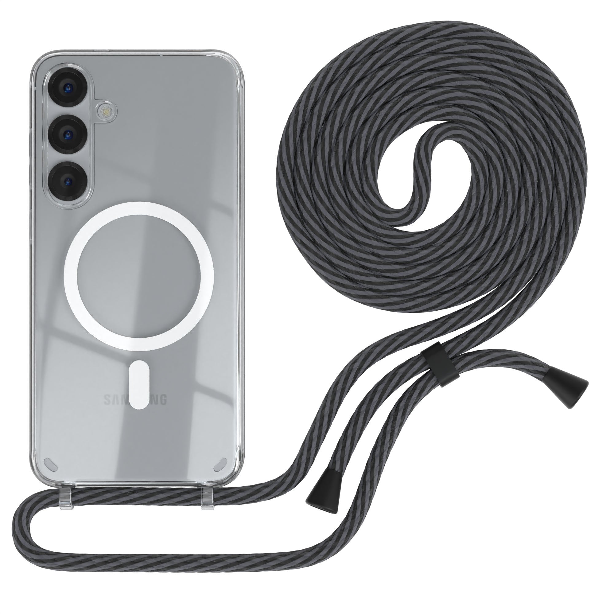 Galaxy S25 Plus transparente Hülle + Kordel mit MagSafe