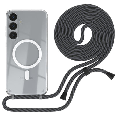 Galaxy S25 Plus transparente Hülle + Kordel mit MagSafe