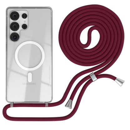 Galaxy S25 Ultra transparente Hülle + Kordel mit MagSafe