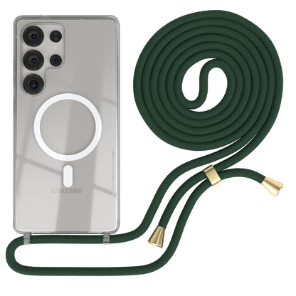 Galaxy S25 Ultra transparente Hülle + Kordel mit MagSafe