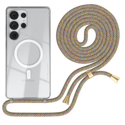 Galaxy S25 Ultra transparente Hülle + Kordel mit MagSafe