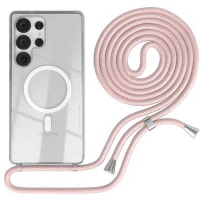 Galaxy S25 Ultra transparente Hülle + Kordel mit MagSafe