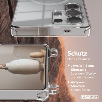 Galaxy S25 Ultra transparente Hülle + Kordel mit MagSafe