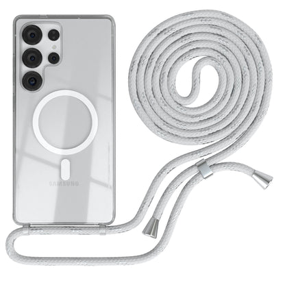 Galaxy S25 Ultra transparente Hülle + Kordel mit MagSafe