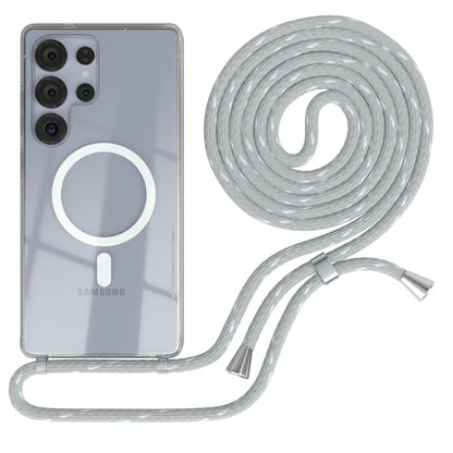 Galaxy S25 Ultra transparente Hülle + Kordel mit MagSafe