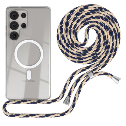 Galaxy S25 Ultra transparente Hülle + Kordel mit MagSafe