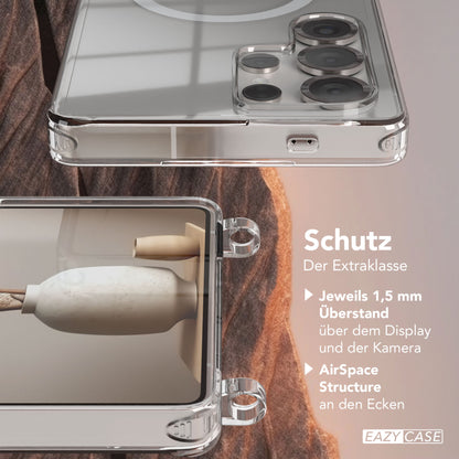 Galaxy S25 Ultra transparente Hülle + Kordel mit MagSafe