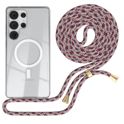 Galaxy S25 Ultra transparente Hülle + Kordel mit MagSafe
