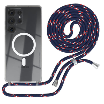 Galaxy S25 Ultra transparente Hülle + Kordel mit MagSafe