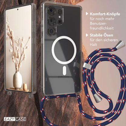 Galaxy S25 Ultra transparente Hülle + Kordel mit MagSafe