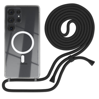Galaxy S25 Ultra transparente Hülle + Kordel mit MagSafe