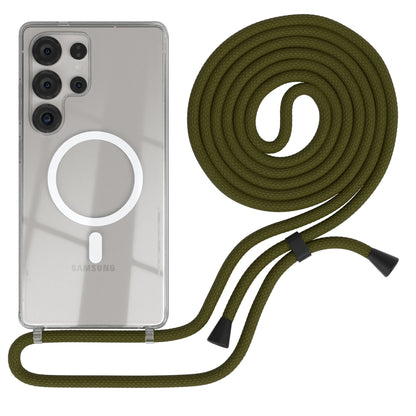 Galaxy S25 Ultra transparente Hülle + Kordel mit MagSafe