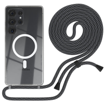 Galaxy S25 Ultra transparente Hülle + Kordel mit MagSafe