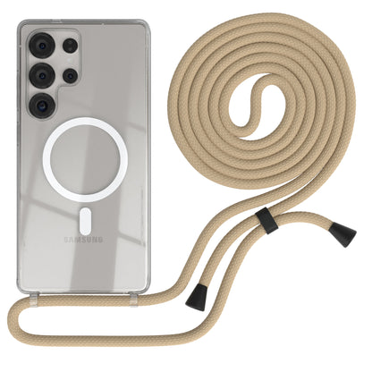Galaxy S25 Ultra transparente Hülle + Kordel mit MagSafe